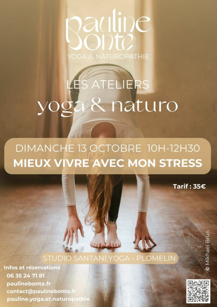 Pauline Bonte atelier yoga naturopathie mieux vivre avec mon stress santani yoga plomelin